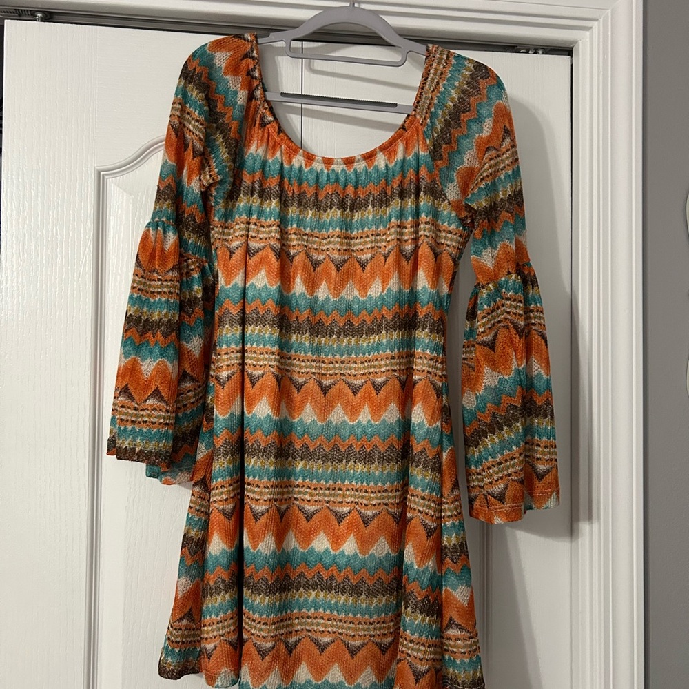 Colorful Zigzag Pattern Dress